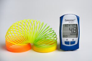 Grafico che mostra l'andamento della glicemia in relazione ai livelli di stress e ansia.
